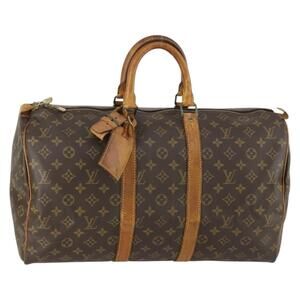 LOUIS VUITTON Monogram Keepall 45 Boston Bag M41428 LV Auth 157652